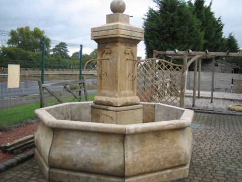 Antique fountain in Burgundy Limestone